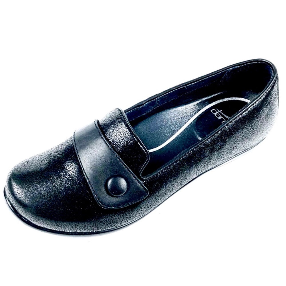 Dansko Womens Slip On Black Leather Loafer 36 (6)